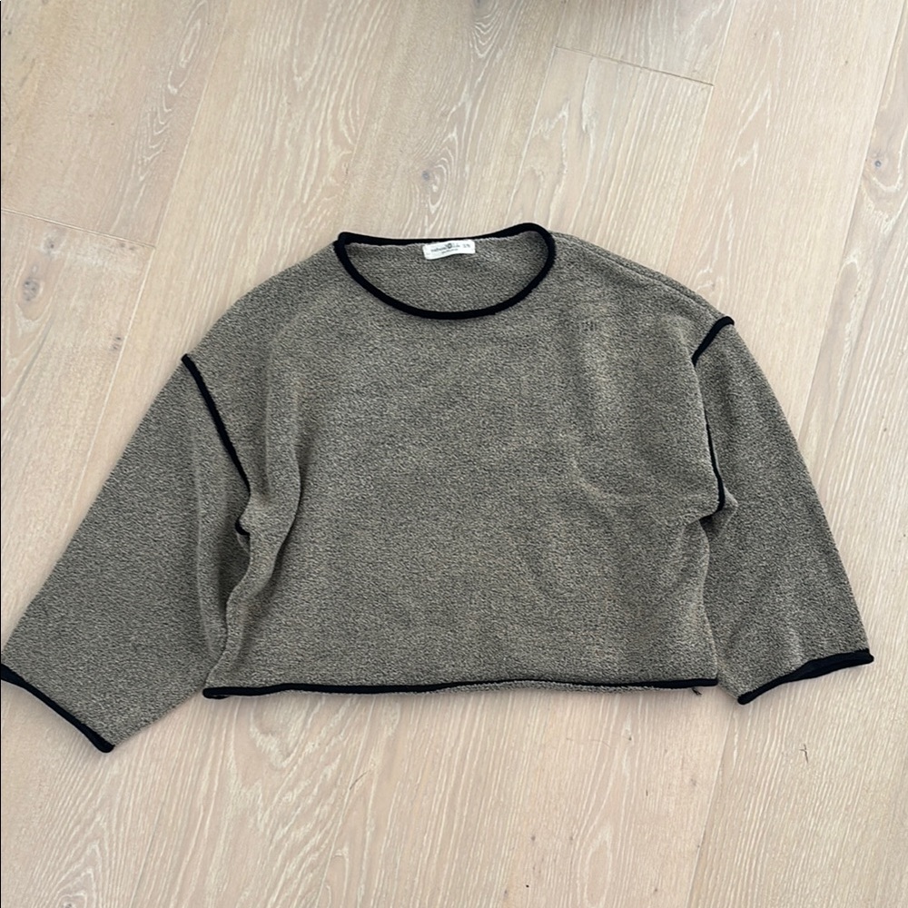 NATURAL LIFE Gray Crew Neck Sweater